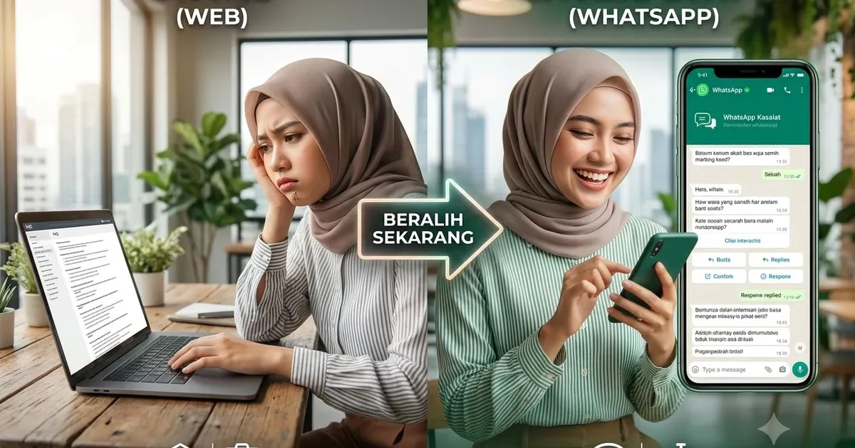 Ilustrasi FAQ interaktif vs FAQ statis