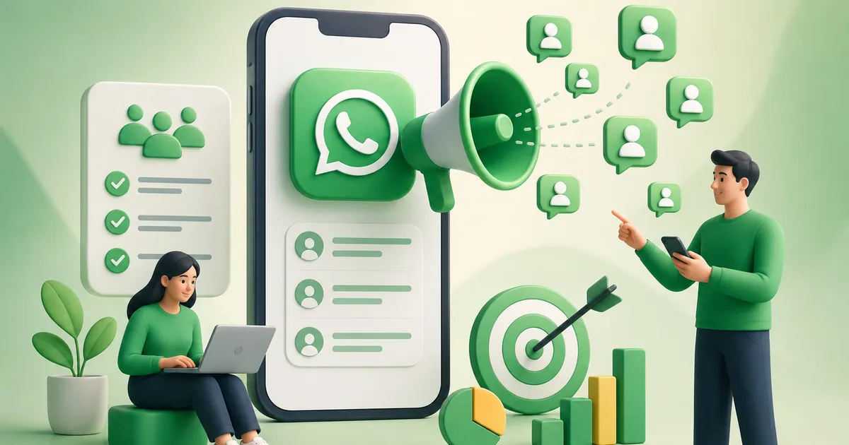 Ilustrasi broadcast WhatsApp yang aman