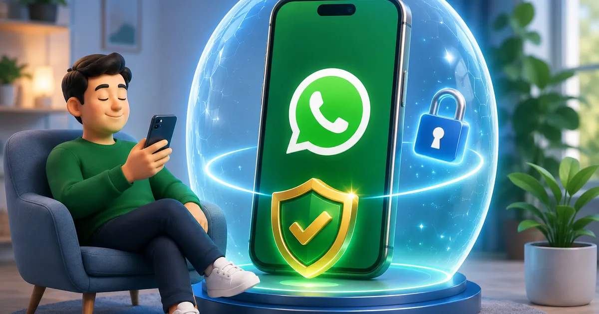 Ilustrasi keamanan nomor WhatsApp dengan Manfa App